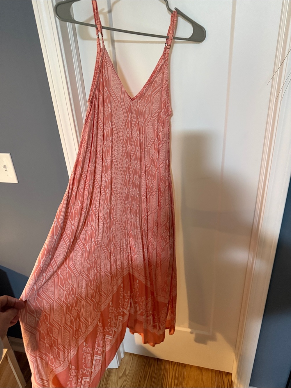 Flowy Coral Slip Dress